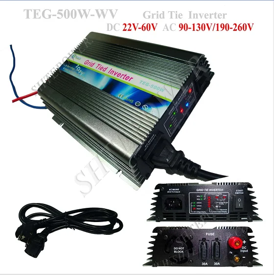 Однофазный DC 24V 36V 48V вход 500W микро солнечный инвертор на сетке для 220V 230V