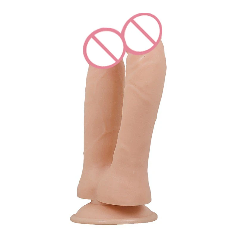 Двойной головкой большого размера зимнее большое длинное Dildos Анальная пенис