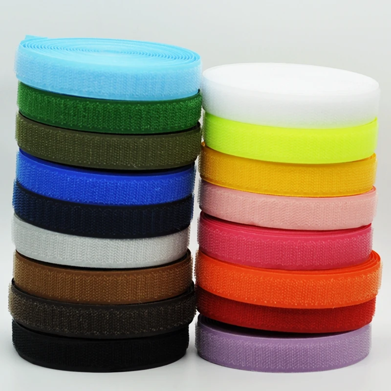 

20mm 2yards/lot colorful Adhesive Hook and Loop Fastener Tape sew on Snap Fastener Sewing Accessories for home garment bag sh