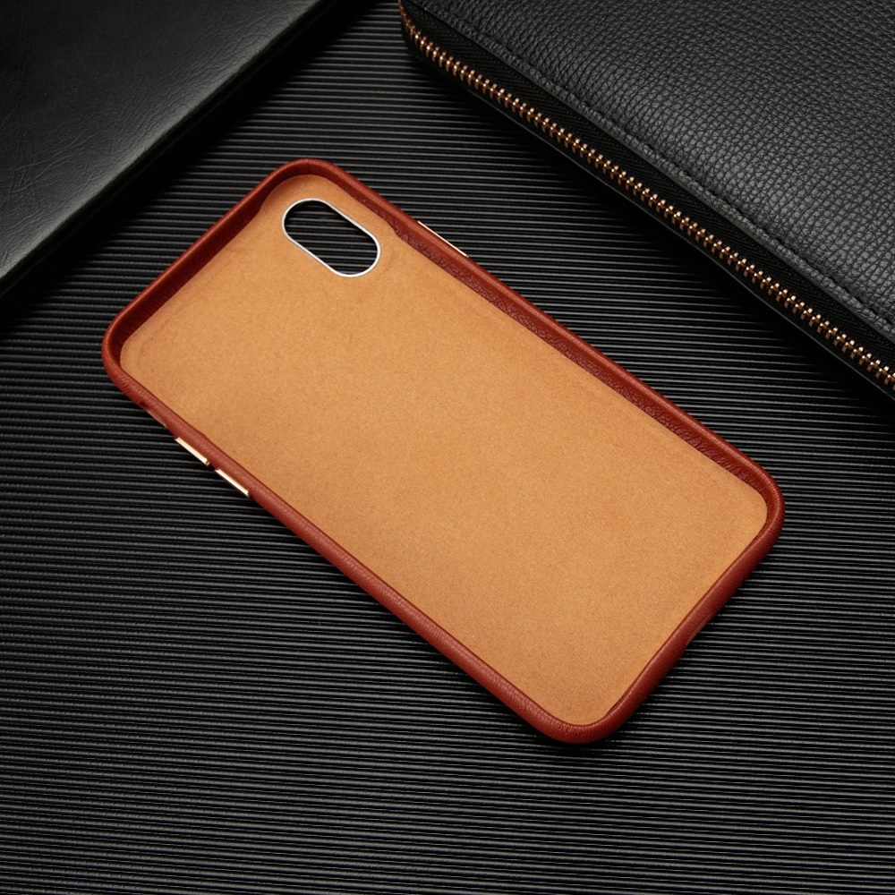 Роскошный деловой чехол из натуральной кожи для телефона iPhone 7 8 Plus X XS Max XR 11 12 Pro с