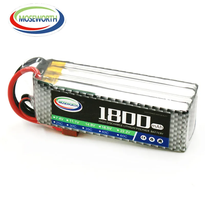 MOSEWORTH RC LiPo Батарея 4S 14 8 V 1800 мА/ч 25C аэрокамера для дистанционно управляемого