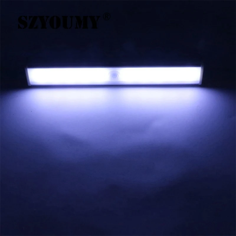 SZYOUMY 30 шт перезаряжаемая 10LED USB лампа для шкафа портативный PIR датчик движения
