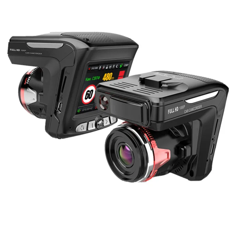 Видеорегистратор автомобильный, 3 в 1, GPS, антирадар, Full HD 1296P