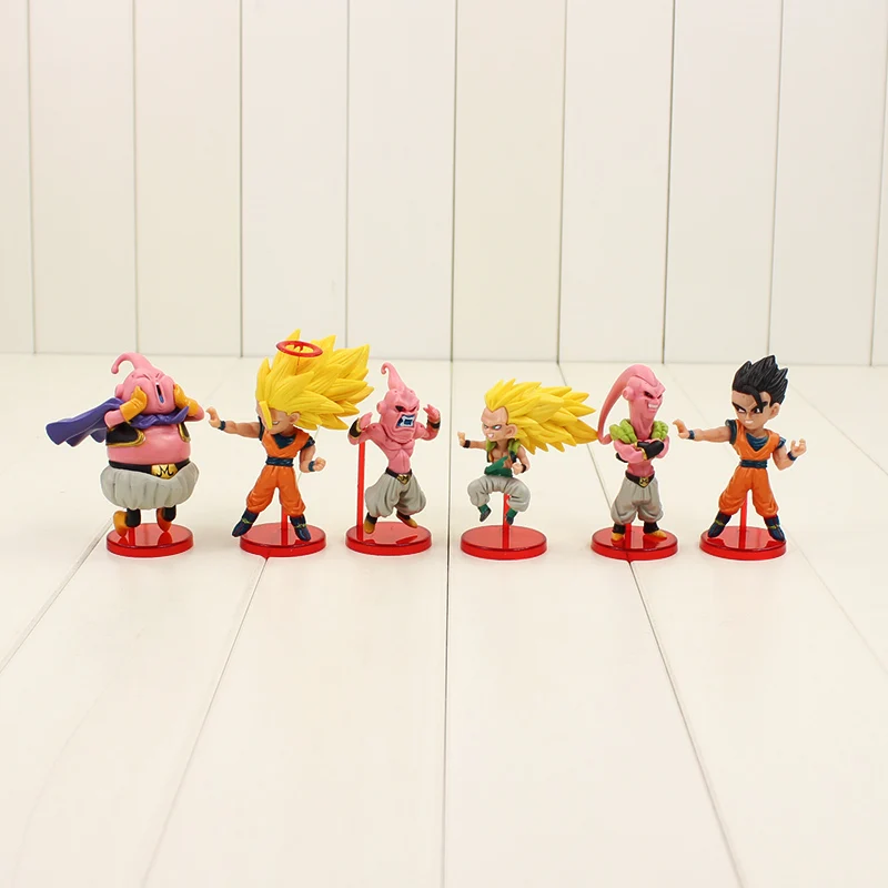 Style B 6 шт./лот Dragon Ball Z Super Saiyan плавки Vegeta Goku Gohan Frieza Cell Beerus Gotenks uub Фигурки игрушки Рождественский подарок - Цвет: Style B