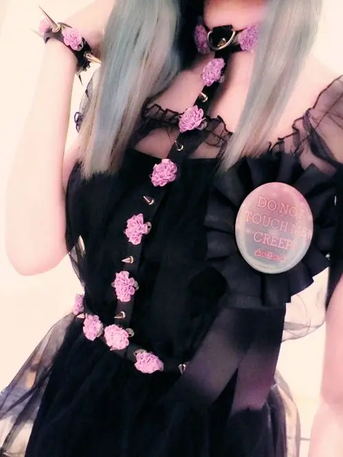 Simple style HARAJUKU flowers 2014 NEW Garters leather Harness Girls Decoration free shipping | Аксессуары для одежды