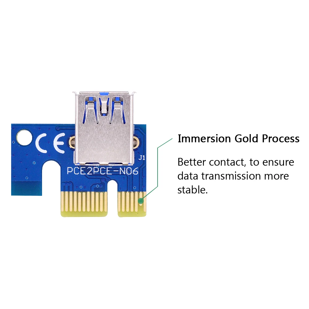 CHIPAL Blue VER006 Pci-e расширитель Pci Express Riser Card + 0 3 м USB кабель для передачи данных/SATA к Molex