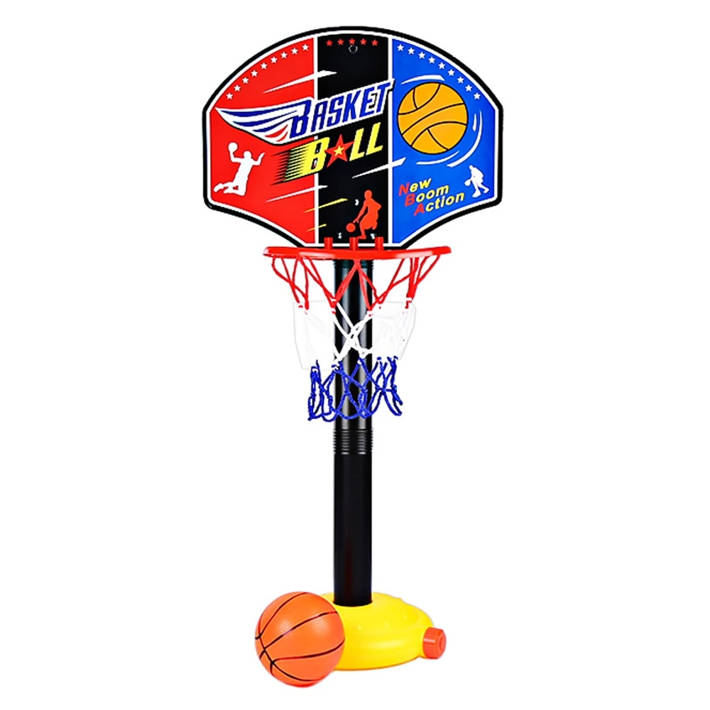 2PCS/Set Indoor Outdoor Super Adjustable Basketball Stand Sport Set Kid Fitness Toy with Inflator Ball Backboard Kit |