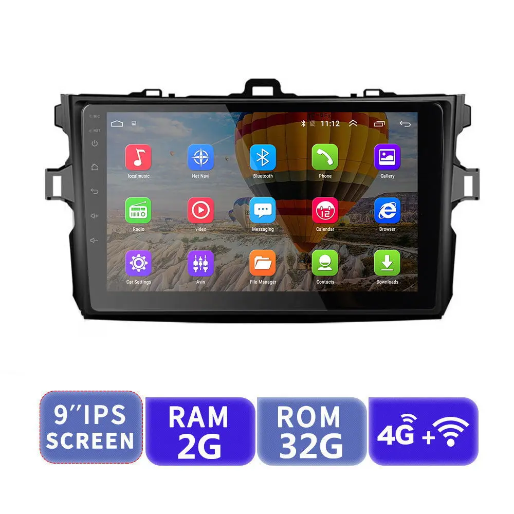 2G 32G EKIY " ips 2.5D Android автомобильный мультимедийный плеер No 2 Din Авторадио Стерео для Toyota Corolla 2006-2011 E140/150 gps навигация - Цвет: 2G 32G