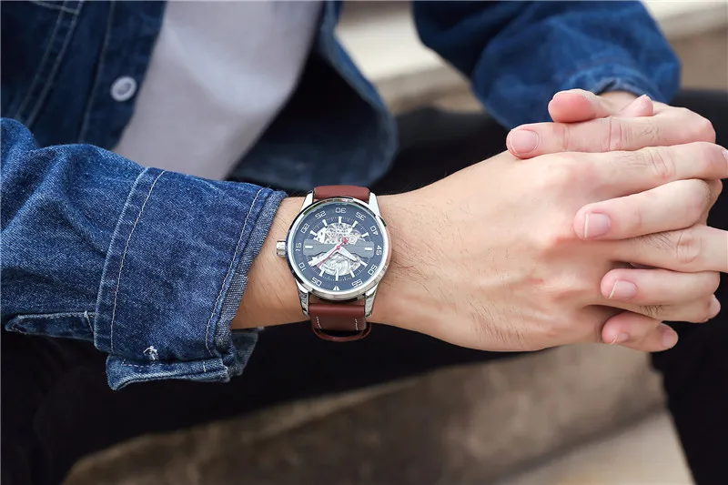 OCHSTIN спортивные дизайнерские часы мужские часы Топ бренд класса люкс Montre Homme Часы Мужские автоматические часы с скелетом