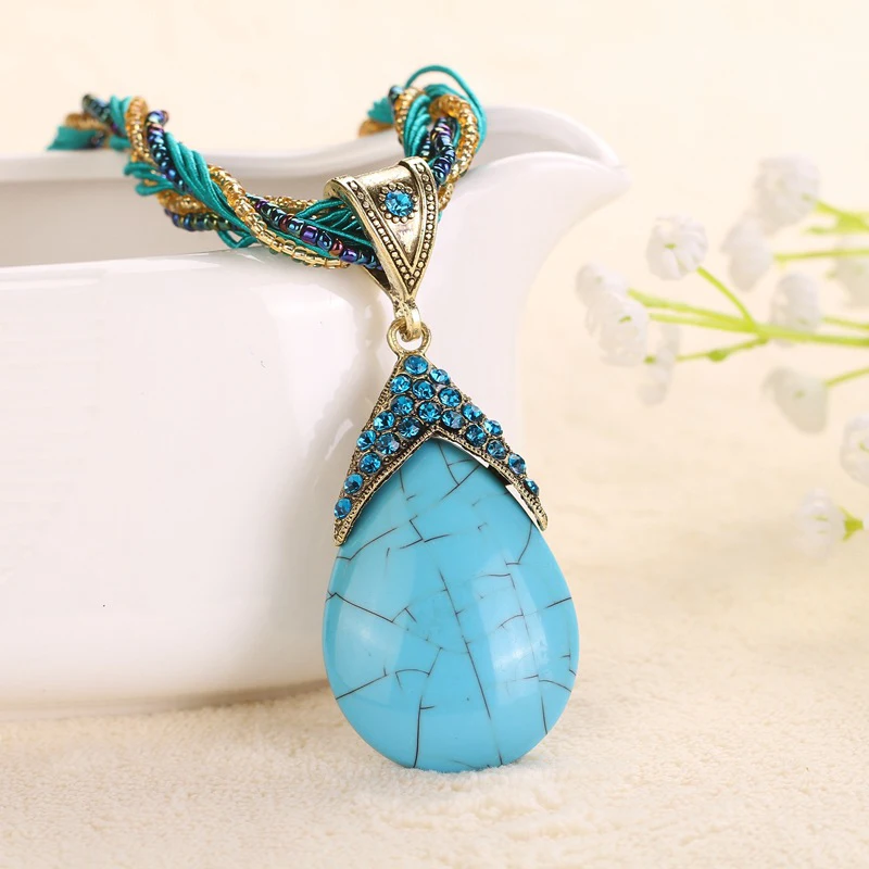 47 см винтажное этническое ожерелье ручной работы с бусинами оригинальный дизайн