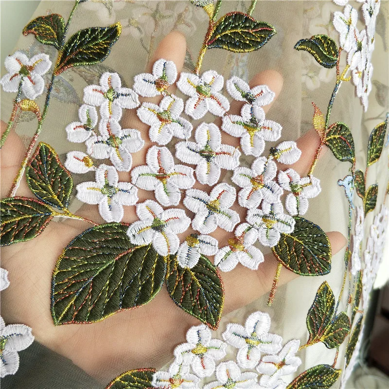 LASUI Новинка 3 цвета Изысканная Гортензия кружевная вышивка бабочки ткань мягкая