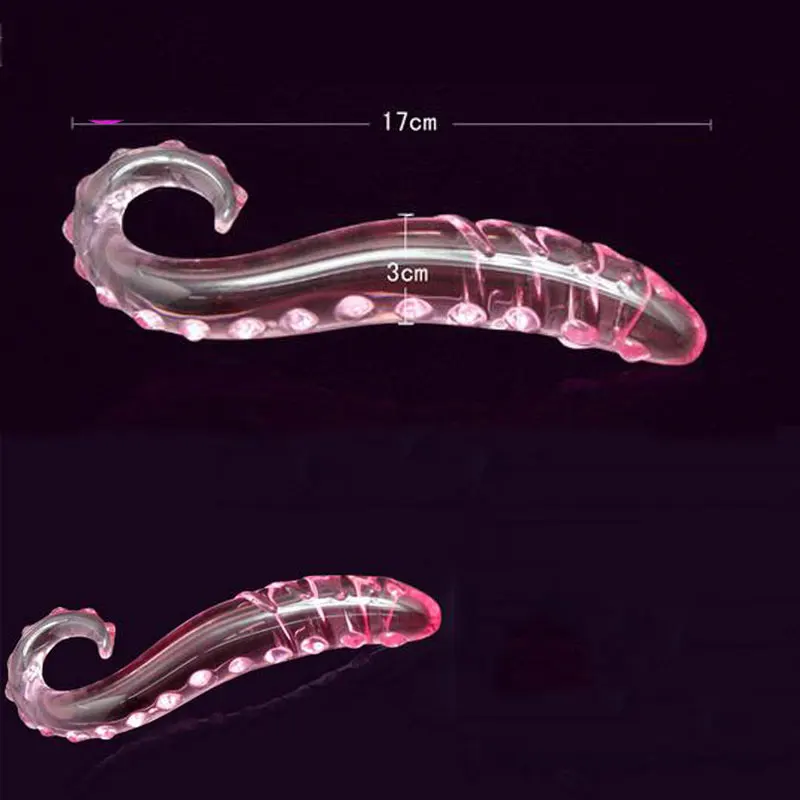 Новый розовый Гиппокамп Форма Хрустальное стекло анальный фаллоимитатор