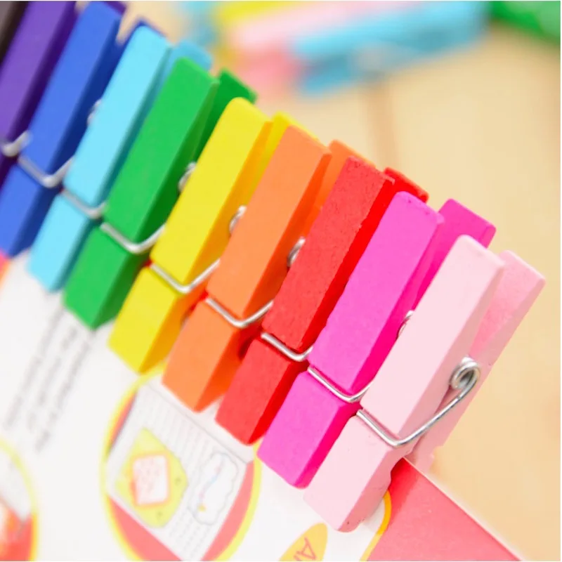 5 шт./лот небольшой деревянный зажим DIY Украсить фотографии чтобы клип деревянные