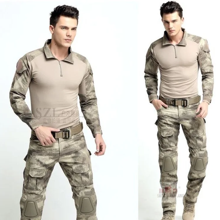 Армейская Униформа Gen3 рубашка + брюки военный армейский костюм с наколенниками