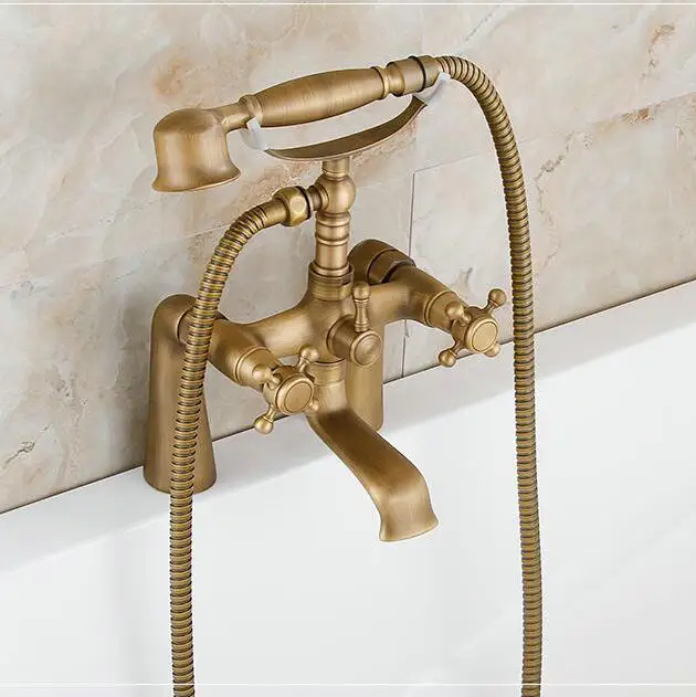 Бесплатная доставка античный набор для ванной комнаты с одной ручкой и настенным