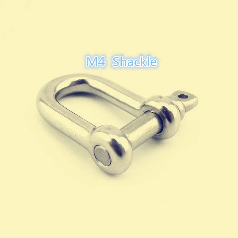 

1PCS YT521 M4 304 Stainless Steel Type D Shackle Bow Shackle Quick-Release Fastener Load-bearing 60KG