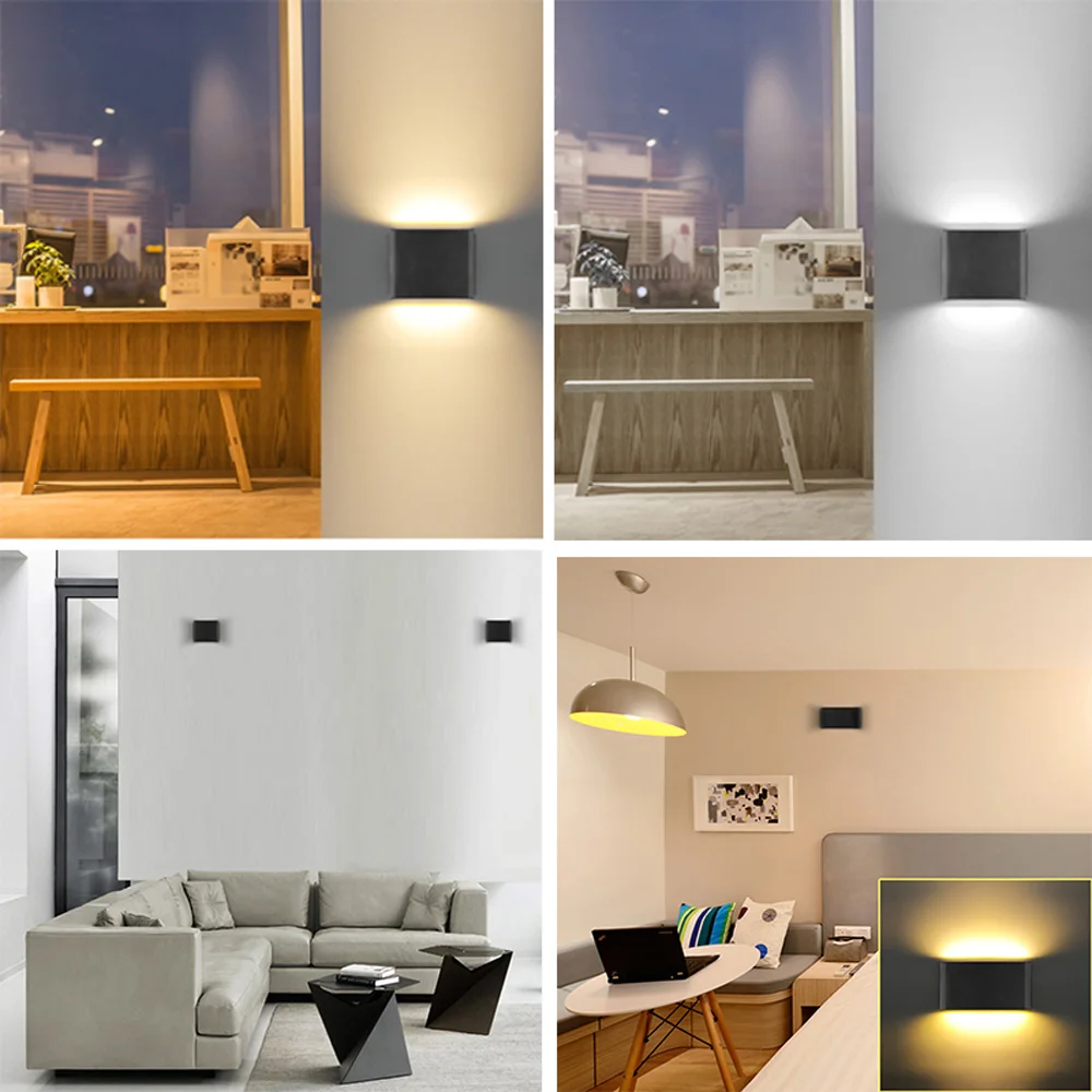 

2pcs/lot LED Wall Lamp 6W 12W Outdoor/indoor Wall Lights Garden Lights For Living room Corridor Decoration Lighting