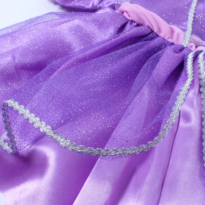 Платье принцессы Софии Костюм для девочек Фиолетовое Пышное с большими