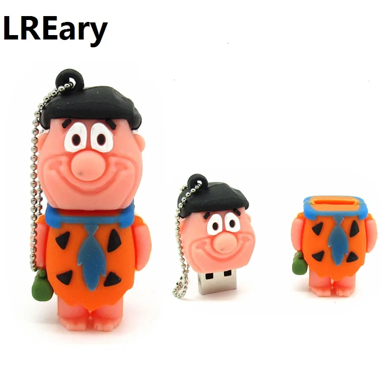 Новый дизайн Fred Flintstones Флешка 4g 8g 16g 32g usb карта памяти устройство для хранения
