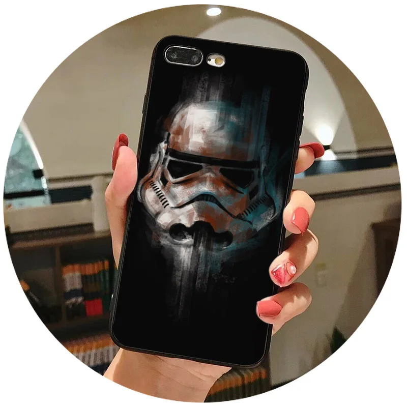 IMIDO для coque iphone XR черный BB8 Звездные войны Силиконовые телефонные чехлы Iphone 8 6 6S 7 Plus