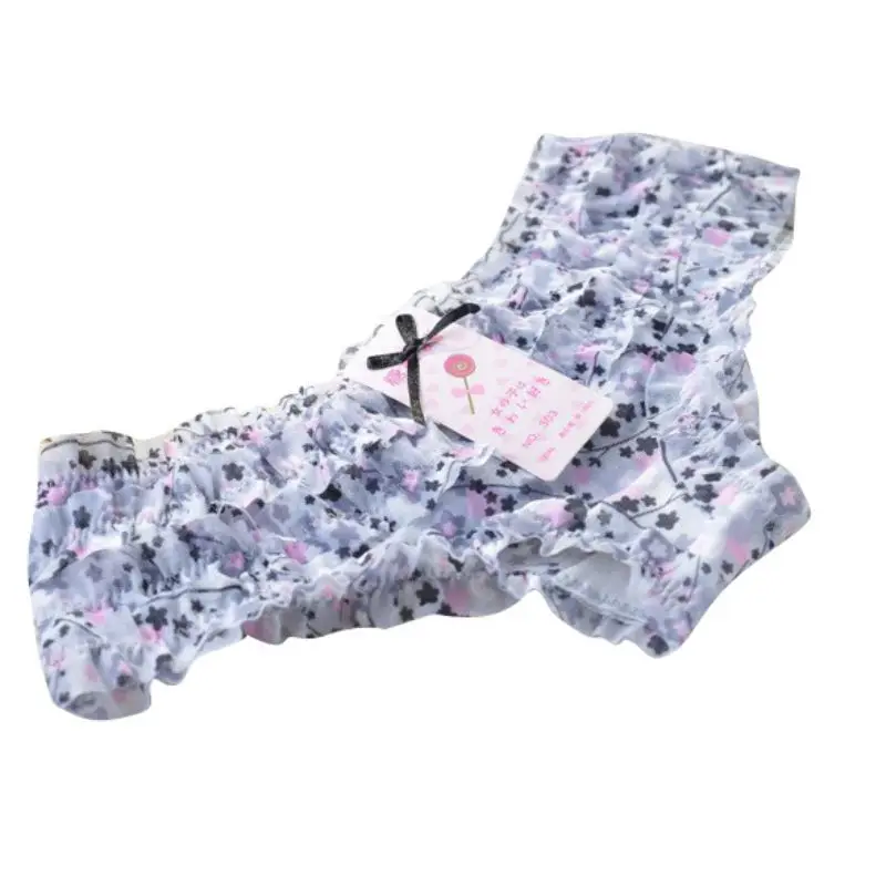 Женское сексуальное нижнее белье в горошек с кружевными оборками женские