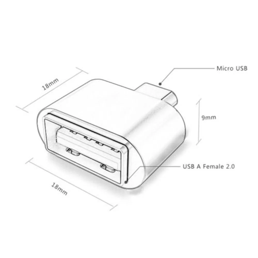 2 шт./лот мини 5 видов цветов USB мужчина к 0 Женский адаптер OTG конвертер для