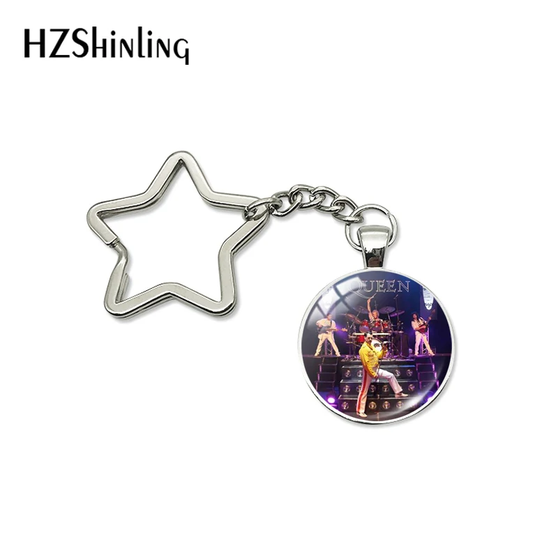 5 New Arrival Pop Rock Band Queen Star Key Chains Fashion Rock Sigers Band Musicians Bag Car Hold Keyrings Jewelry Gifts - Цвет: 5