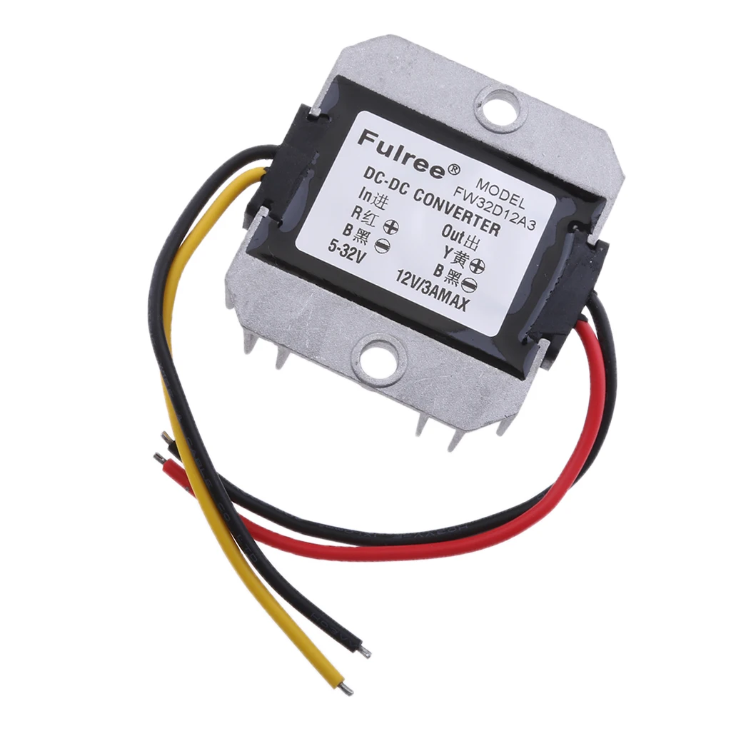 

DC-DC понижающий модуль DC 12V 24V 32V (5-32 V) к 12V 3A 36W регулятор преобразователя водонепроницаемый модуль питания Buck