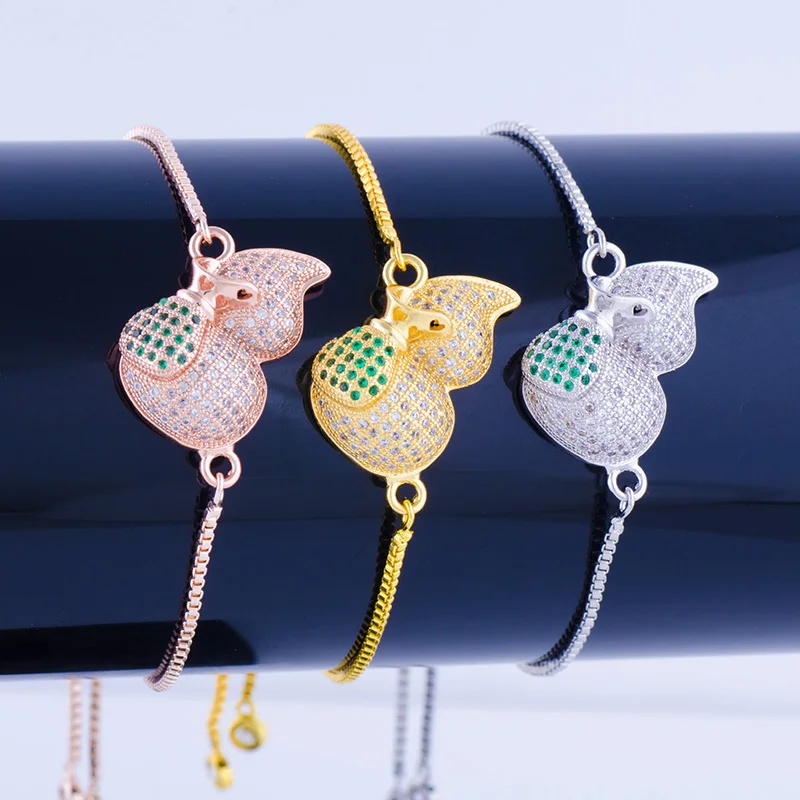 

Supplies For Jewelry Shining Gourd & Money Bag Bead Bracelets Bangles Diy Copper Square Chain Friendship Bracelets Vintage Gifts