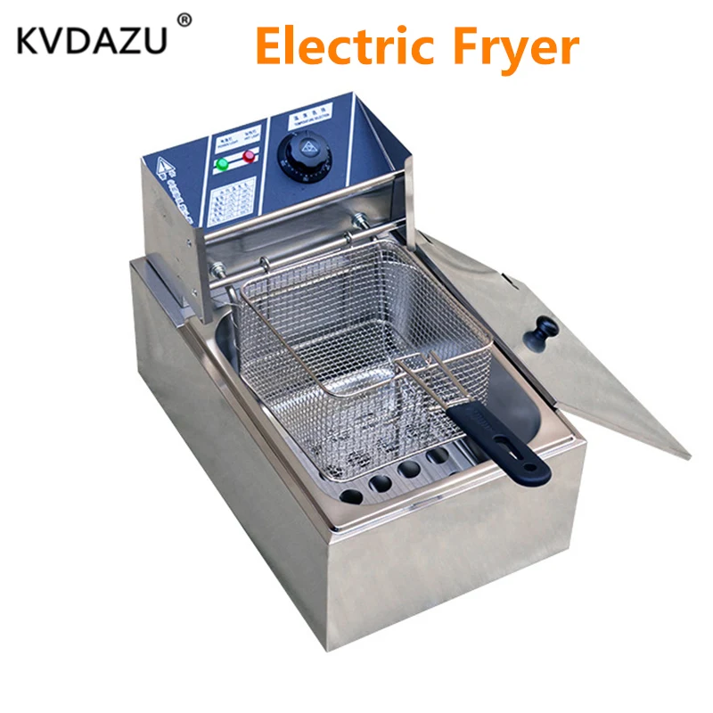 Commercial single cylinder tanks electric deep fryer french fries machine oven pot food frying machine fried chicken row