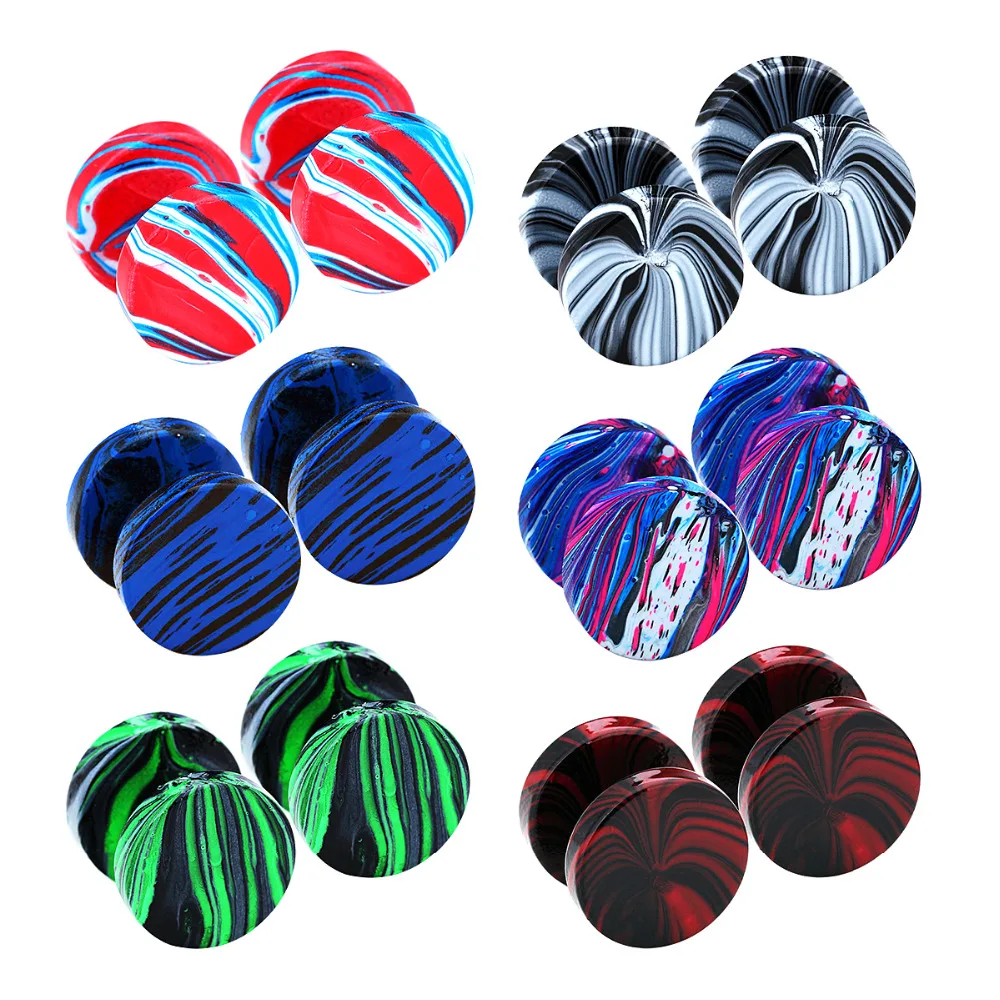 

Jewelrieshop Women Men Fake Plug Illusion Tunnel Double Side Screw Stud Earrings