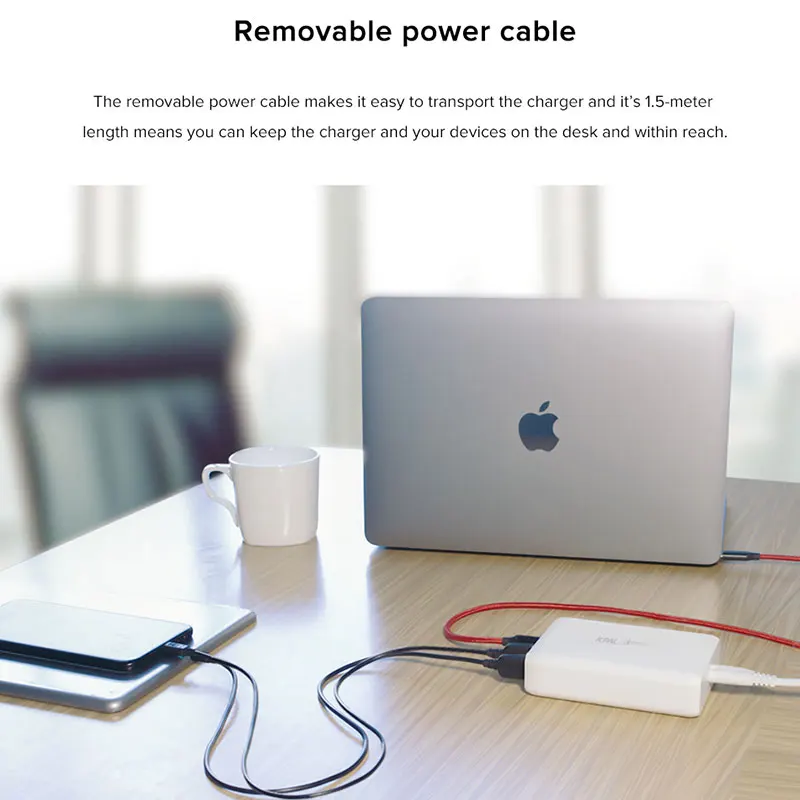 Зарядное устройство JCPAL Type C PD 60 Вт 20 В/3 А для ноутбука USB быстрое зарядное 3 0 18 9 В/2