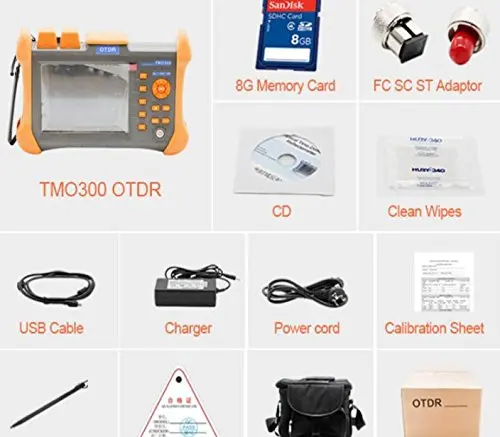 OTDR TMO-300-SM-B OTDR 1310/1550nm 30/28dB, интегрированный VFL, Сенсорный экран оптический измеритель коэффициента отражения методом временных интервалов
