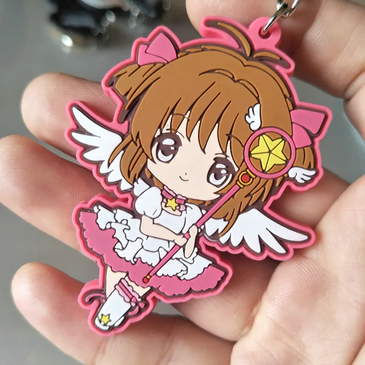 8 см карта Captor SAKURA мультфильм аниме-брелок для ключей пвх фигурный брелок игрушка брелок подарок на день рождения Новые брелки