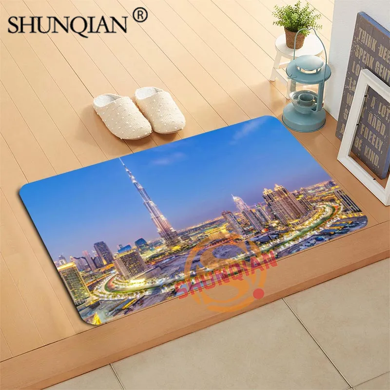 

Landscape Of Dubai Doormat Custom Your Mats Print slip-resistant Door Mat Floor Bedroom Living Room Rugs 40x60cm 50x80cm