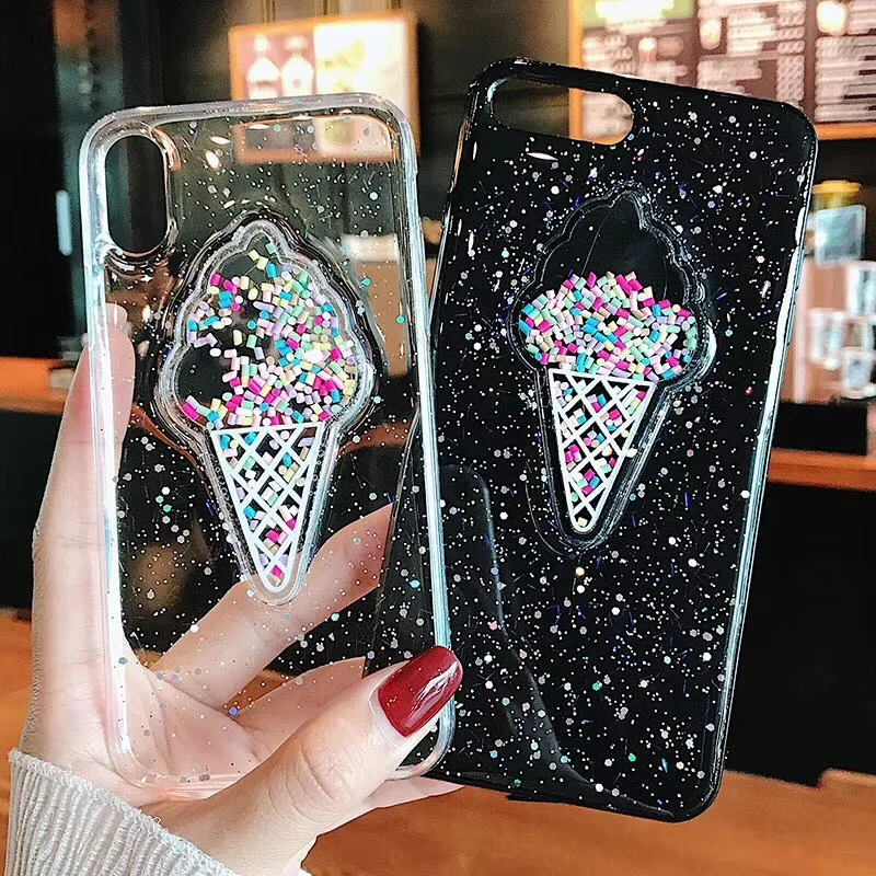 Горячая Мода 3D динамический розовый мороженое чехол для телефона Iphone 6 Plus X