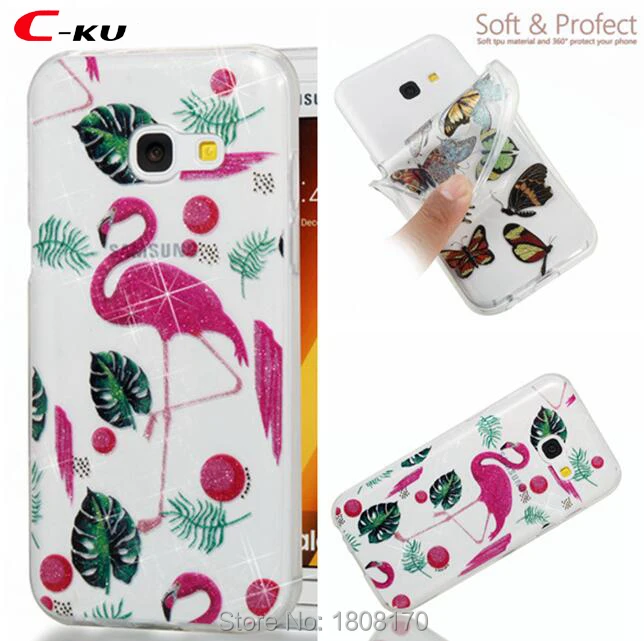 Мягкий чехол из ТПУ C ku с блестящими рисунками для Samsung Galaxy 2017 A3 A5 J330 J530 J730 S7 Edge S8