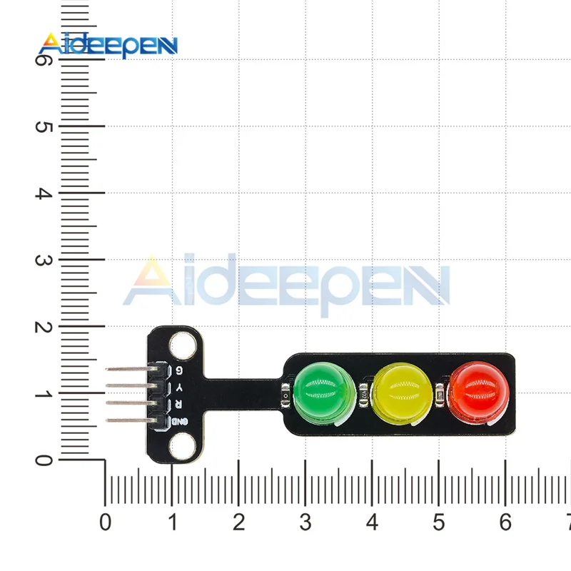 Миниатюрный светодиодный дисплей 5 мм модуль светофора постоянного тока В
