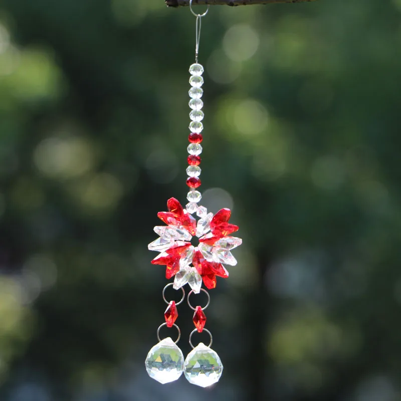 

1PCS Sparkling Crystal Suncatcher Ball Pendant Car Rear View MirrorCharm Hanging Ornament Chakra Decoration