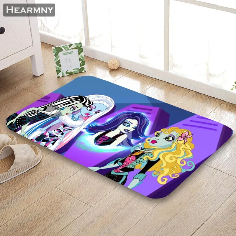 Настраиваемые Monster High двери коврики пол/для ванной/кухня/пляж фланель губчатый материал 3D печатных Лохматый Украшения для спальня - Цвет: 19