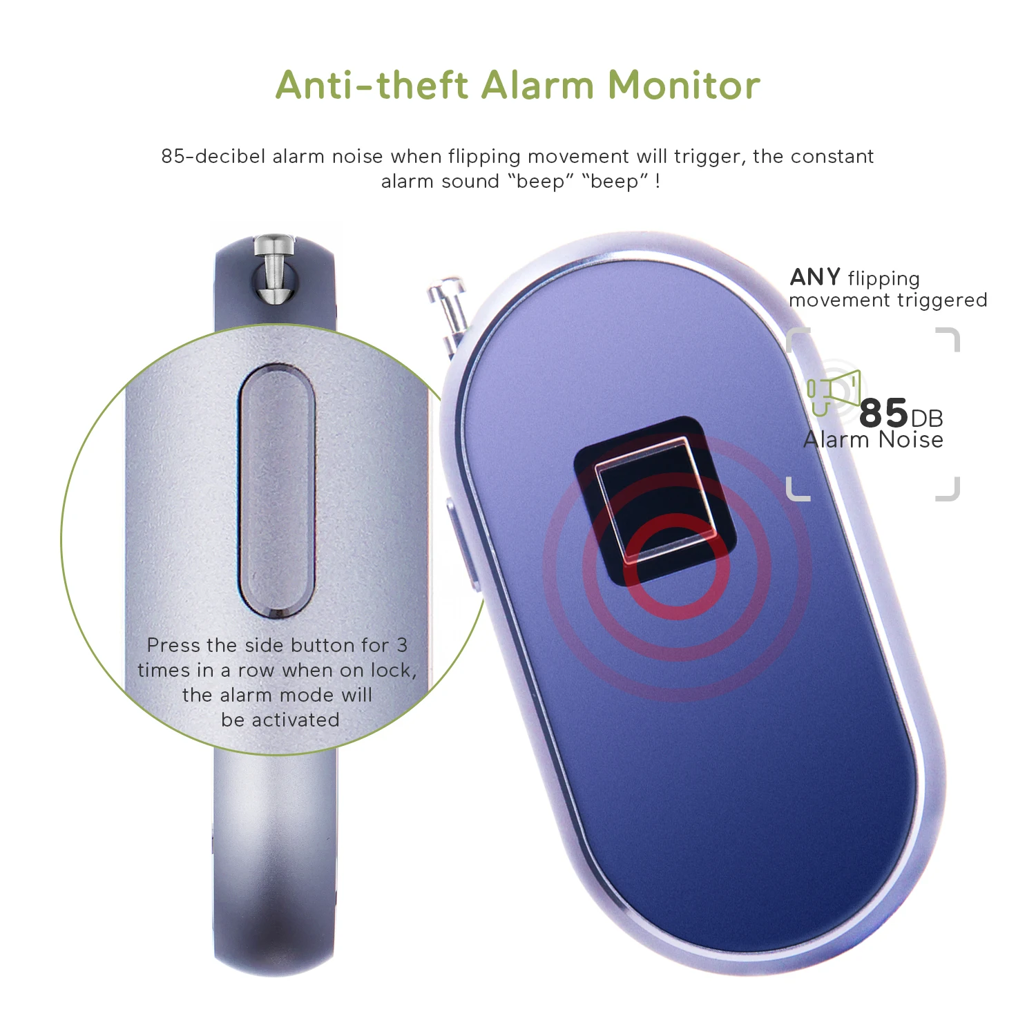 Смарт-замок отпечатков пальцев безопасности USB без ключа замок 85 дБ Громкая