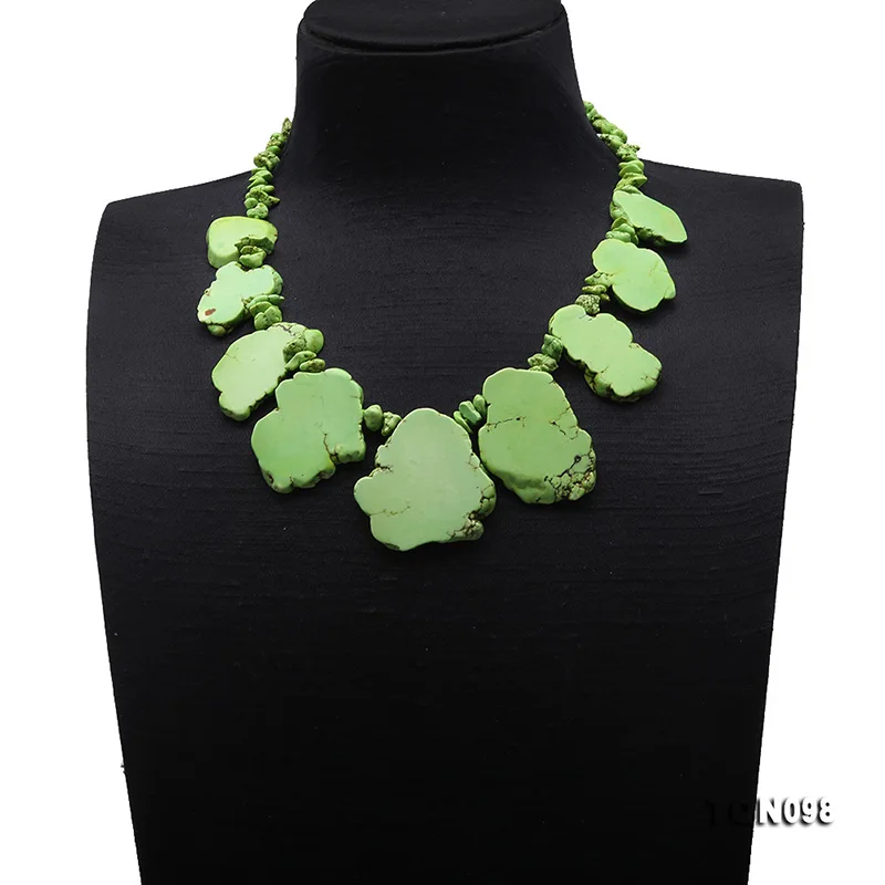 JYX Vintage Turquoise Necklace 8*28-45*46mm Green Round Beads dotted Red Coral Pendant 19&quot | Украшения и аксессуары