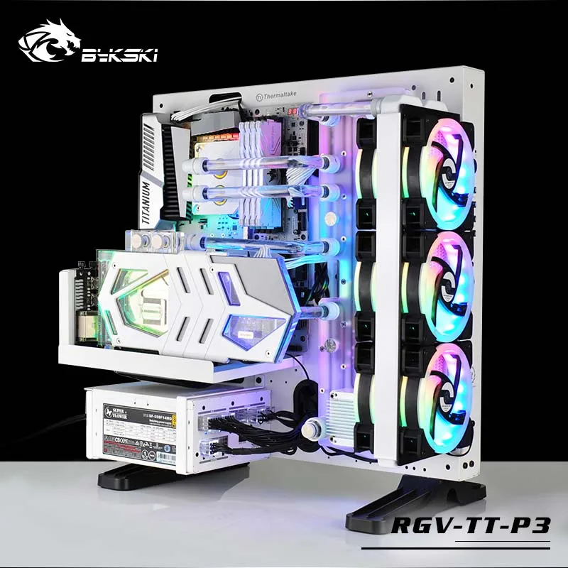 Bykski RGV-TT-P3 плата водяного охладителя для чехла Tt Core P3 RBW(5 В)/RGB(12 В) подходит