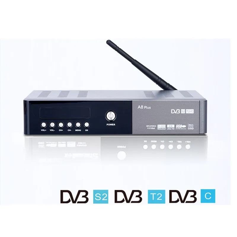 Новые Andriod спутниковый ресивер A8 плюс DVB-S2 T2 c 4 К H.265 1080 P Full HD ТВ Box Скачать Google Play