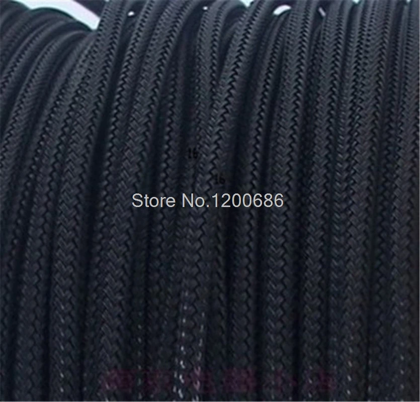 Защитная сетка для кабеля 10 м 3 мм 16AWG 18AWG черная нейлоновая плетеная кабельная