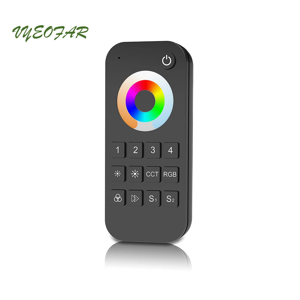 

New LED Strip Dimmer Remote 4 Zone Single Color Dimming Dim CCT RGB RGBW String 2.4GHz RF Remote Work With Skydance's Receiver