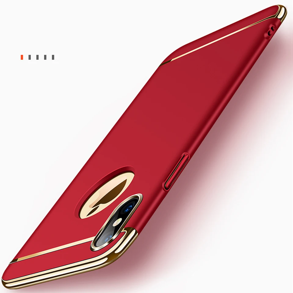 Hybrid Plating 3 in 1 Hard Plastic Bling Case For iphone XS MAX Cover Frame SE 5 5S 6 6s 7 8 Plus X XR Phone Cases |