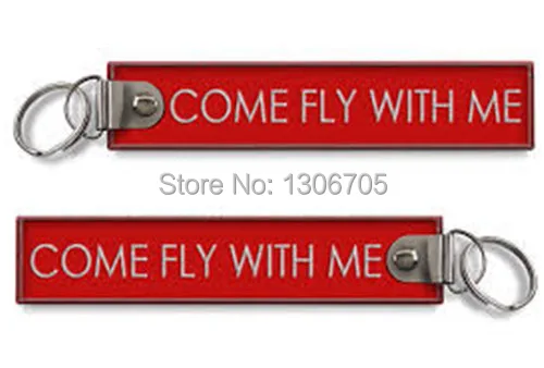 Брелки с вышитыми бирками надписью Come Fly With Me | Автомобили и мотоциклы