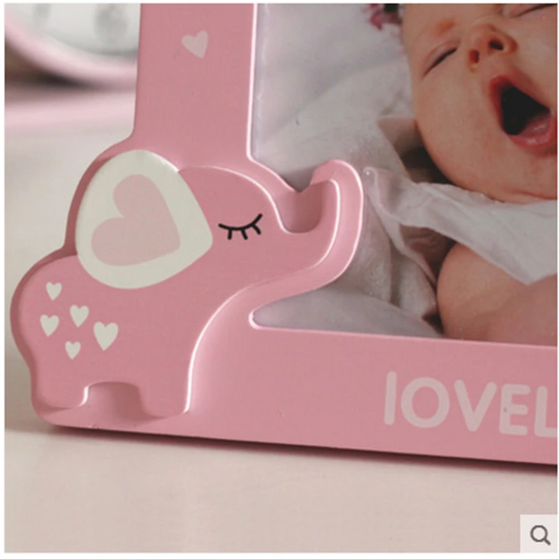 Детская фоторамка из цельной древесины с мультяшным рисунком креативная детская