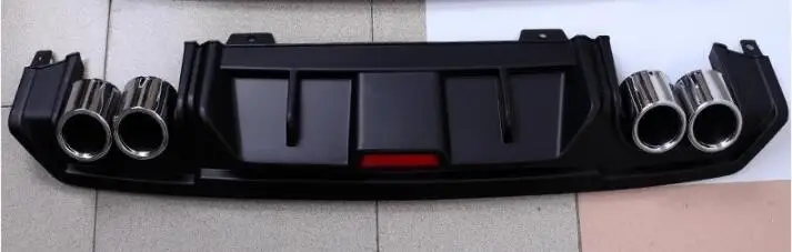 ABS MATTE BLACK ABS 4 розетки ABS задний бампер диффузор с выхлопными наконечниками для 16-19 HONDA CIVIC 20019 - Цвет: ABS MATTE BLACK